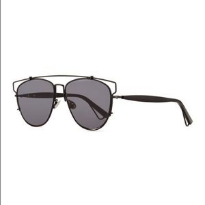 Dior Technologic Cutout Aviator Sunglasses Black